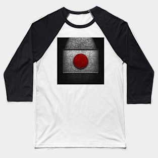 Japanese Flag Stone Texture Repost Baseball T-Shirt